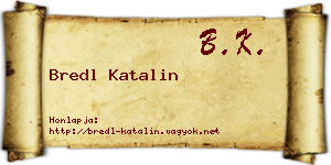 Bredl Katalin névjegykártya